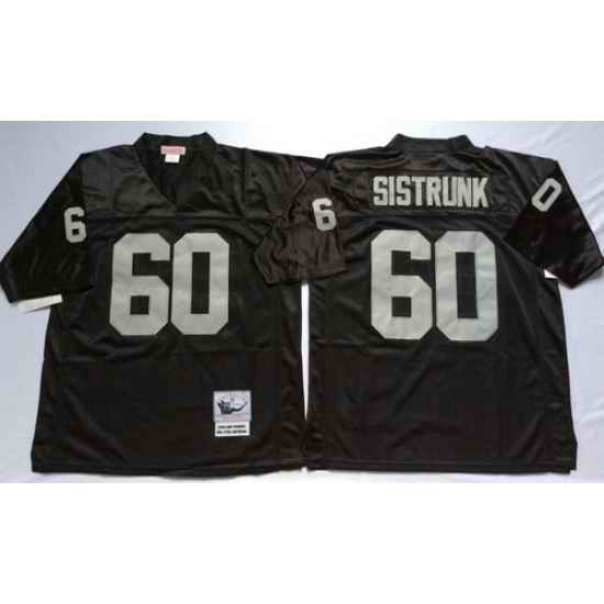 Mitchell And Ness Raiders #60 Otis Sistrunk balck Throwback Stitched NFL Jersey